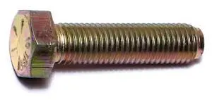 MIDWEST FASTENER 00843 Grade 8, 5/16"-24 Hex Head Cap Screw, Zinc Yellow Steel,