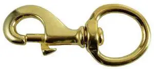 MIDWEST FASTENER 36668 1" x 3-1/2" Brass Swivel Bolt Snap Hooks 2PK