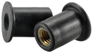 MIDWEST FASTENER 39471 Rivet Nut, M5-0.8 Thread Size, 14mm L, Rubber, 8 PK