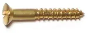 MIDWEST FASTENER 61653 Wood Screw, #6, 1 in, Plain Brass Oval Head Slotted
