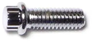 MIDWEST FASTENER 75123 5/16"-18 Flange Bolt, Chrome Plated Steel, 7/8 in L, 10