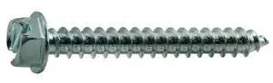 MIDWEST FASTENER 02960 Sheet Metal Screw, #14 x 2 in, Zinc Plated Steel Flange