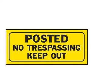 HY-KO A23004 Posted No Trespassing Keep Out Sign 6" x 14", 5PK