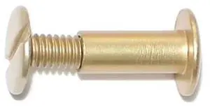 MIDWEST FASTENER 76543 31/64" Brl Lg, Brass Anodized Aluminum 10 PK