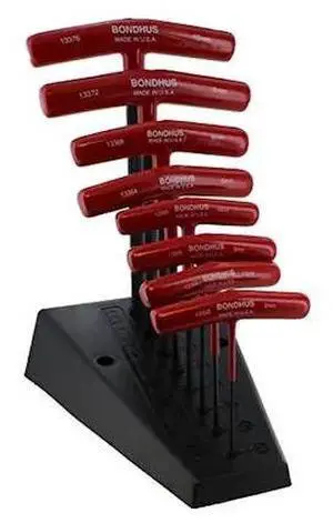 Bondhus 116-13389 8 Pc Metric T Handle W-Stand 2-10 Mm