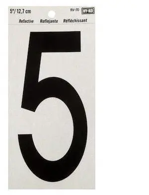 HY-KO B00581 5In Reflective Number 5, 10PK