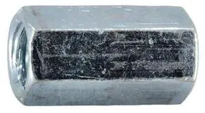 MIDWEST FASTENER 64505 Coupling Nut, 3/8"-16, Steel, Zinc Plated, 1-1/8 in Lg,