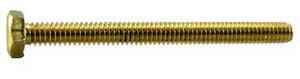 MIDWEST FASTENER 38747 1/4"-20 Hex Head Cap Screw, Brass, 3 in L, 2 PK