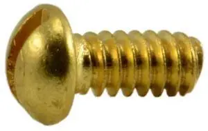MIDWEST FASTENER 62172 #4-40 x 1/4 in Slotted Round Machine Screw, Plain Brass,