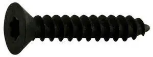 MIDWEST FASTENER 36923 Sheet Metal Screw, #6 x 3/4 in, Black Steel Flat Head