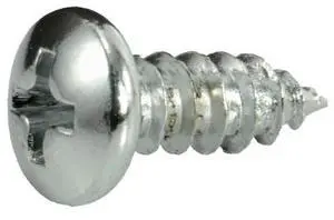 MIDWEST FASTENER 34688 Sheet Metal Screw, #10 x 1/2 in, Chrome Plated Steel Pan