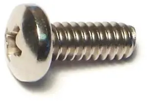 MIDWEST FASTENER 07111 #10-24 x 1/2 in Phillips Pan Machine Screw, Plain 18-8
