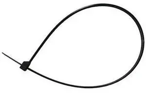 MIDWEST FASTENER 08066 Cable Tie, 18 in L, Black, Nylon, 175 lb Strength, 50 PK