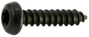 MIDWEST FASTENER 36882 Sheet Metal Screw, #6 x 5/8 in, Black Steel Pan Head