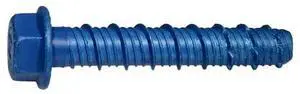 MIDWEST FASTENER 55015 Masonry Screw, 1/2" Dia., Hex, 3 in L, Steel Blue