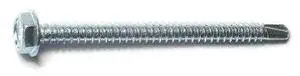 MIDWEST FASTENER 50890 Self-Drilling Screw, #10 x 2-1/2 in, Zinc Plated Steel