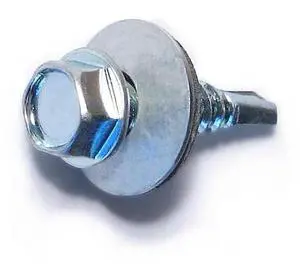 MIDWEST FASTENER 07986 Self-Drilling Screw, #12 x 1 in, Zinc Plated Steel