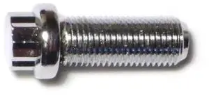 MIDWEST FASTENER 75202 3/8"-24 Flange Bolt, Chrome Plated Steel, 1 in L, 10 PK