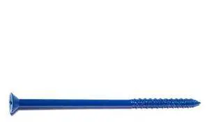 MIDWEST FASTENER 07880 Masonry Screw, 1/4" Dia., Flat, 5" L, Steel Blue