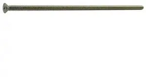MIDWEST FASTENER 37783 #10-24 x 6 in Phillips Flat Machine Screw, Plain 18-8