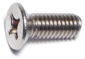 MIDWEST FASTENER 55110 M6-1.00 x 16 mm Phillips Flat Machine Screw, Plain