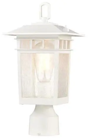 NUVO 60/5954 Cove Neck Outdoor Small Post Lantern 1 Light White Finish