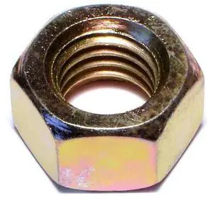 MIDWEST FASTENER 03721 Hex Nut, 5/8"-11, Steel, Grade 8, Zinc Yellow, 10 PK