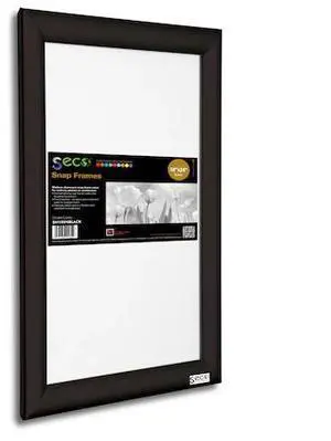 SECO SN1824BLACK Poster Snap Frame, 18" x 24", Black