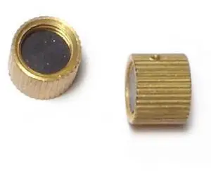 MIDWEST FASTENER 66564 5/16"-24 x 3/8" Brass Fine Thread Bleeder Caps 10PK