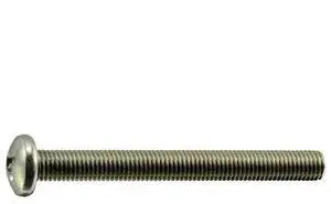 MIDWEST FASTENER 37668 1/4"-28 x 2-1/2 in Phillips Pan Machine Screw, Plain