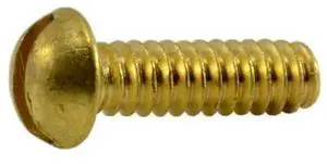 MIDWEST FASTENER 62173 #4-40 x 3/8 in Slotted Round Machine Screw, Plain Brass,