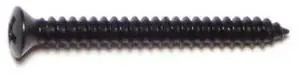 MIDWEST FASTENER 72208 Sheet Metal Screw, #8 x 1-1/2 in, Black Steel Oval Head