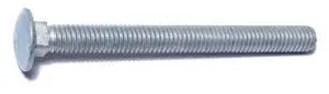 MIDWEST FASTENER 05507 Carriage Bolt, Square Neck, 16 (Coarse), 4 in L, Steel,