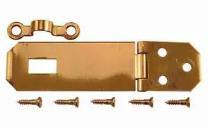 MIDWEST FASTENER 37242 1" x 3" Solid Brass Hasps 5PK