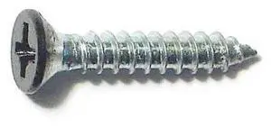 MIDWEST FASTENER 79343 Wood Screw, #5, 3/4 in, Black Steel Flat Head Phillips