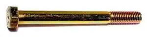MIDWEST FASTENER 00733 Grade 8, 1/2"-13 Hex Head Cap Screw, Zinc Yellow Steel,