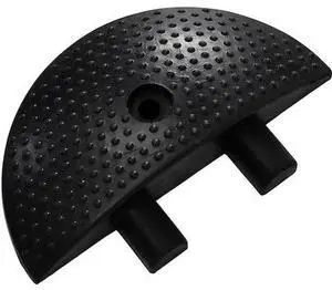 GLOBAL INDUSTRIAL 708110 Speed Bump End Cap, Uv Black Rubber, 2-9/25 in Height,