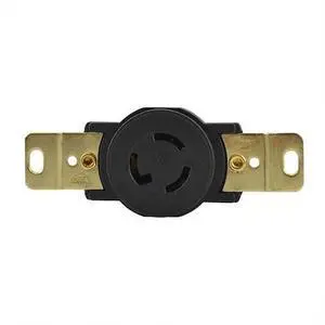 SUPERIOR ELECTRIC YGP029F Locking Receptacle, L5-15R, 15 A, 125V AC, 3 Pole,