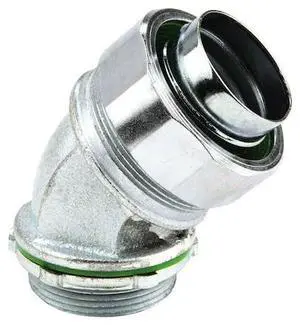 DOTTIE SL4550 Conduit Fitting Connector, 1/2 in, Threaded, Steel, Zinc Plated