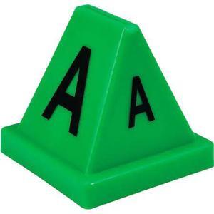 GLOBAL INDUSTRIAL 412593 Lettered Cones, A-Z, 4-1/2L x 4-1/2W x 4-3/8H, Green