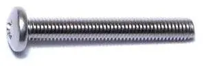 MIDWEST FASTENER 07126 #10-32 x 1-1/2 in Phillips Pan Machine Screw, Plain 18-8