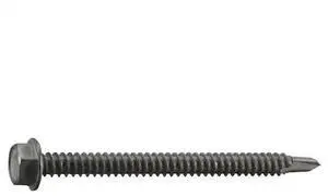MIDWEST FASTENER 53278 Self-Drilling Screw, #14 x 3 in, Stainless Steel Flange