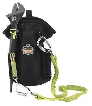 ERGODYNE 5528 Canvas, Topped Parts Pouch, Black, Water Resistant Canvas ERGODYNE 5528 Canvas, Topped Parts Pouch, Black, Water Resistant Canvas