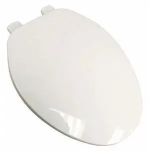 JONES STEPHENS C1011TK00 Builder Grd Plstc Toilet Seat,Wht,Elngtd With Cover,
