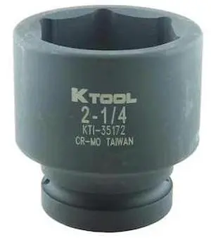 K-TOOL INTERNATIONAL KTI-35172 1" Drive, 2-1/4" Size, SAE Socket, 6 Points,