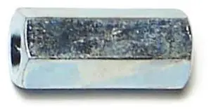 MIDWEST FASTENER 53775 Coupling Nut, #10-24, Steel, Zinc Plated, 3/4 in Lg, 50