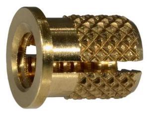 MIDWEST FASTENER 930453 Press Insert, #8-32 Int Thrd Sz, Brass, 8 PK