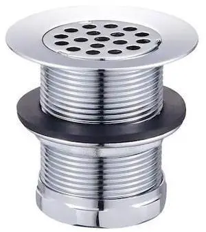 KINGSTON BRASS KBU1001 2Inch Brass Grid BarUtility Sink Drain, Polished Chrome