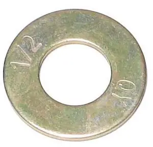 MIDWEST FASTENER 03914 Flat Washer, For Screw Size 1/2" ,Steel Zinc Yellow