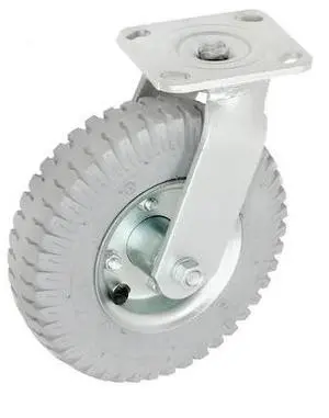 GLOBAL INDUSTRIAL 748042 8 Full Pneumatic Wheel, Swivel Plate Caster, 300 lb.